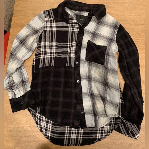 RAILS Hunter Mixed Onyx Plaid Size XS UNIQUE ! - Picture 4 of 10